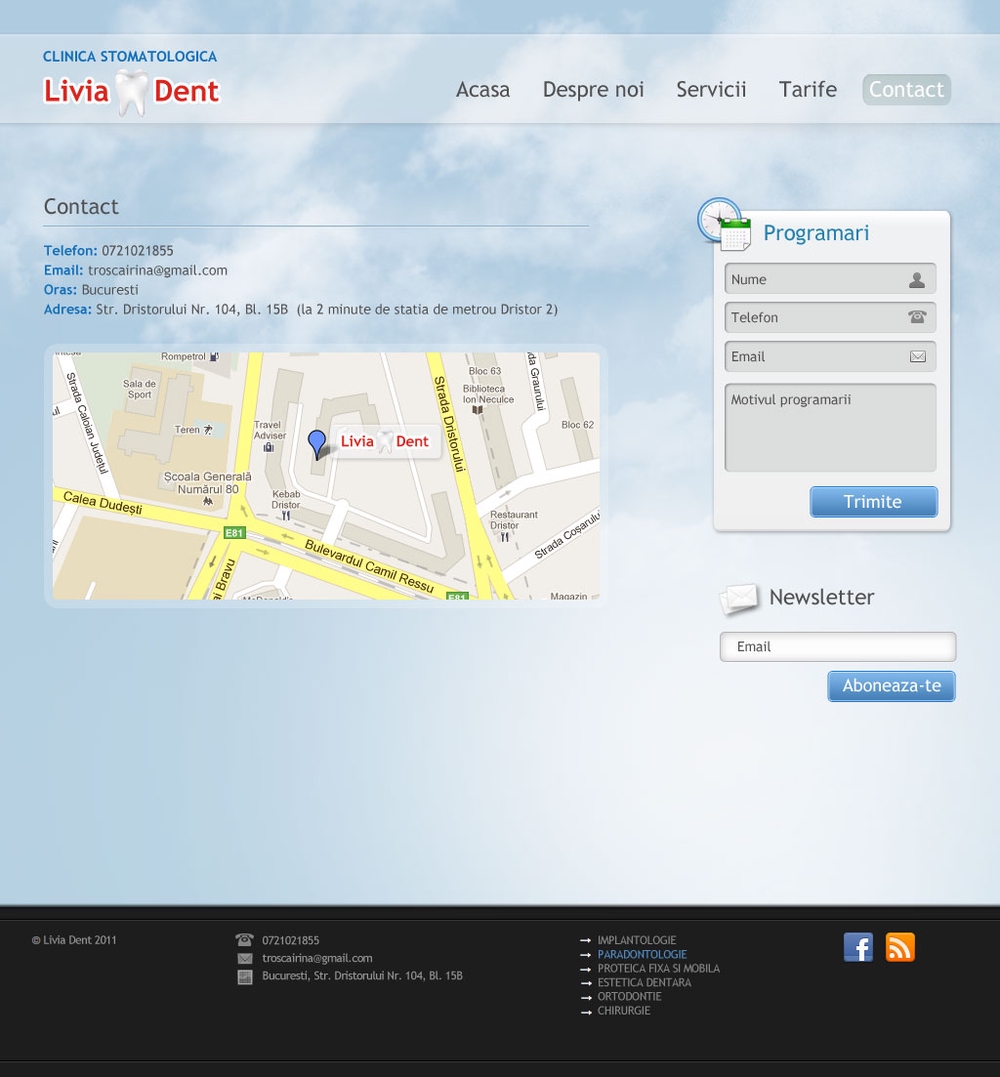 Contact page